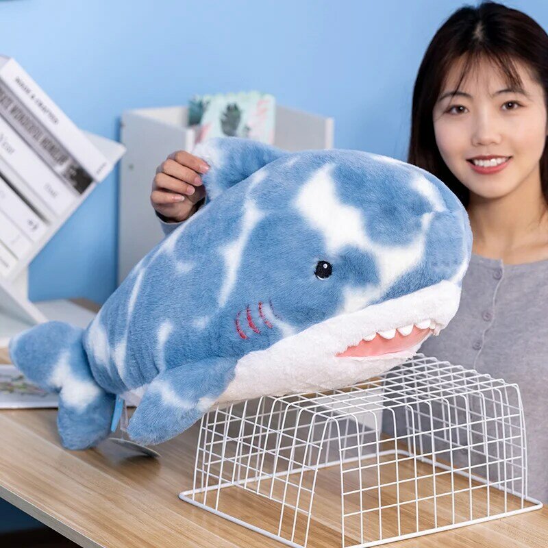 70-100cm High Quality Large Soft Ocean Animals Stuffed Whale Shark Dolphin Seal Plush Toys Cute Big Sofa Pillow Back Cushions