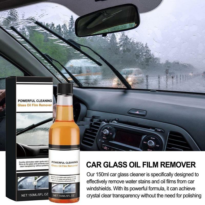Oil Film Remover For Glass 150ml Dirt Stain Remover With Towel And Sponge Multipurpose Glass Care Products