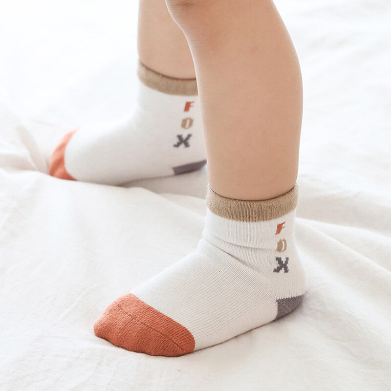 Новинка, детские носки средней длины из чесаного хлопка, носки для мальчиков и девочек, детские носки