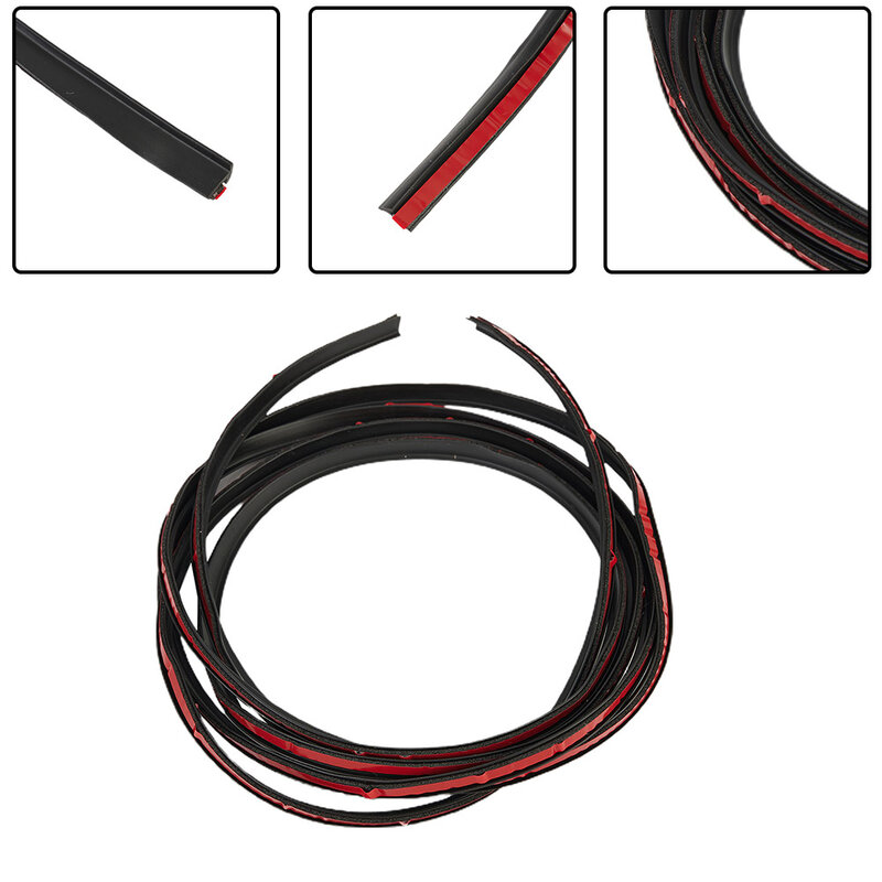 Adhesive Tape Sealing Strip 2 Meter Length Waterproof 5MM*7MM Car Auto Parts Double-Sided EPDM Rubber Fender Durable