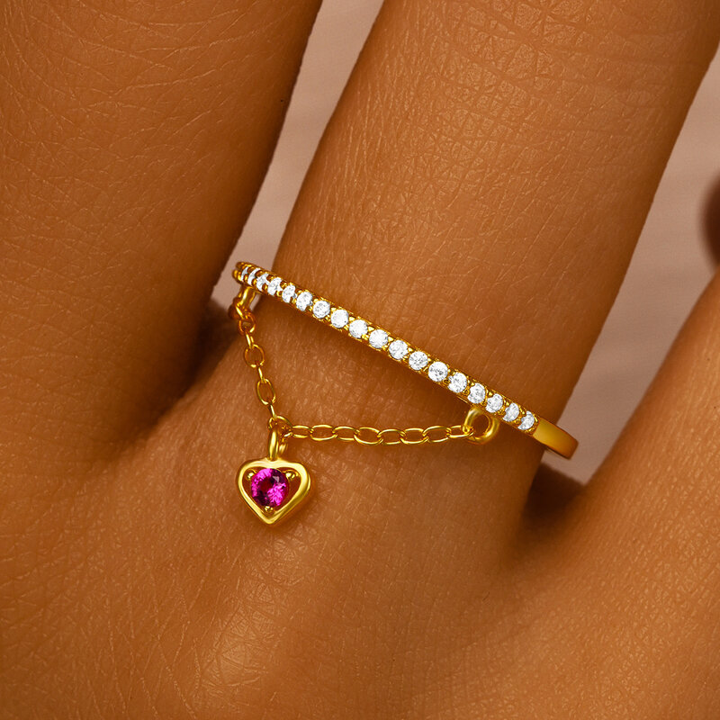 Женское кольцо из серебра 925 пробы, с кисточкой и сердцем