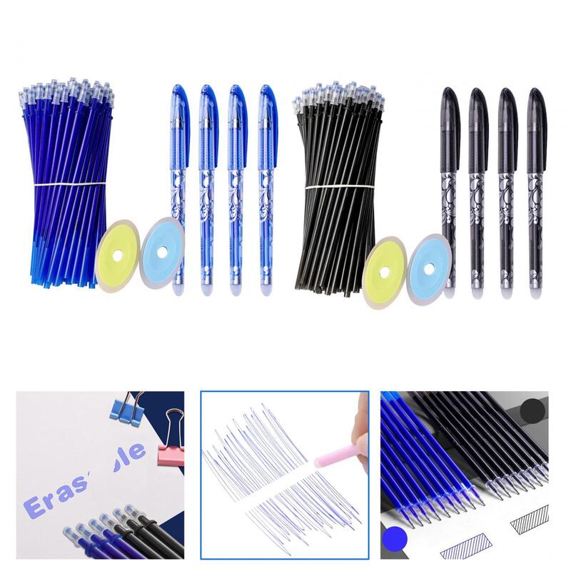50 Pieces Erasable Pen Refills with Pens School Writing Stationery for Home