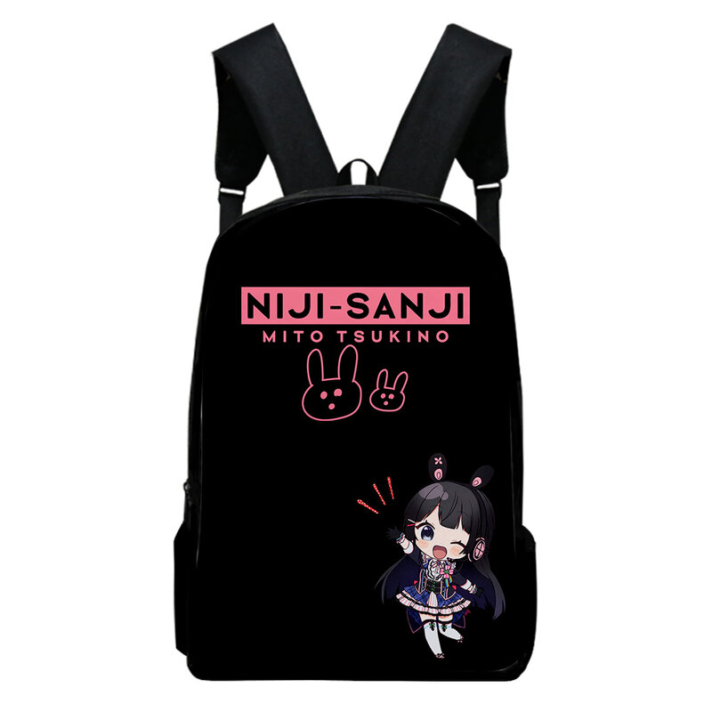 VTuber Tsukino Mito plecak Anime tornister dla dorosłych torby dla dzieci Unisex plecak 2023 japonia Manga Daypack Harajuku torby