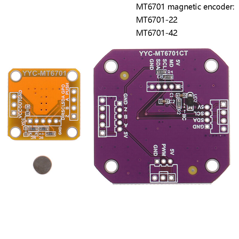 Modul Sensor pengukuran sudut induksi magnetik MT6701 14bit presisi tinggi dapat mengganti dengan sempurna AS5600