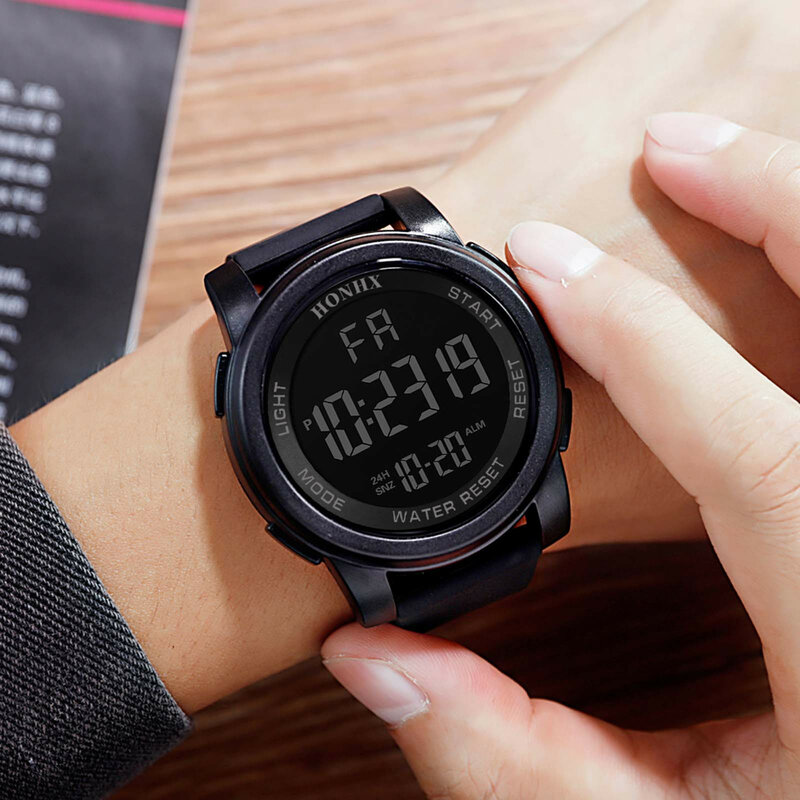 50m wodoodporne męskie zegarek Led wielofunkcyjne sportowe damskie na zewnątrz elektroniczny zegarek minimalistyczna moda Ultra cienkie zegarki moda