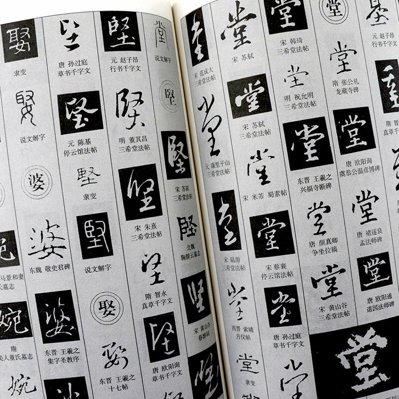 Pincel de escritura oficial cursivo chino, cuaderno de caligrafía Regular, diccionario de escritura corriente, libro de caligrafía de pluma dura