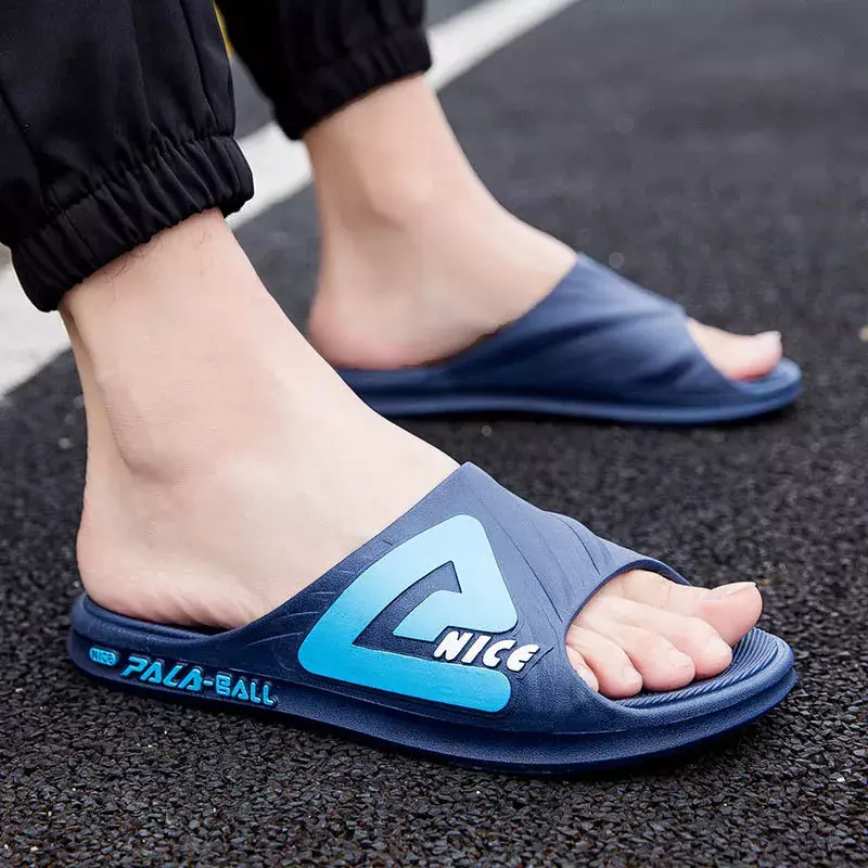 FZNYL Man Slippers 2022 Summer Beach Bathroom slides Big Size 48 49 50 Insider Slides Soft PVC  Lightweight Flip-flops for Men