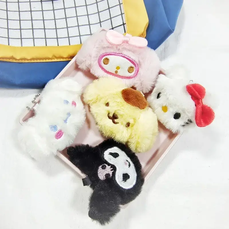 LLavero de felpa de dibujos animados de HelloKittys Melodys Kuromis, accesorios Kawaii Sanrioed, adornos de bolsa de juguete, regalos para niños