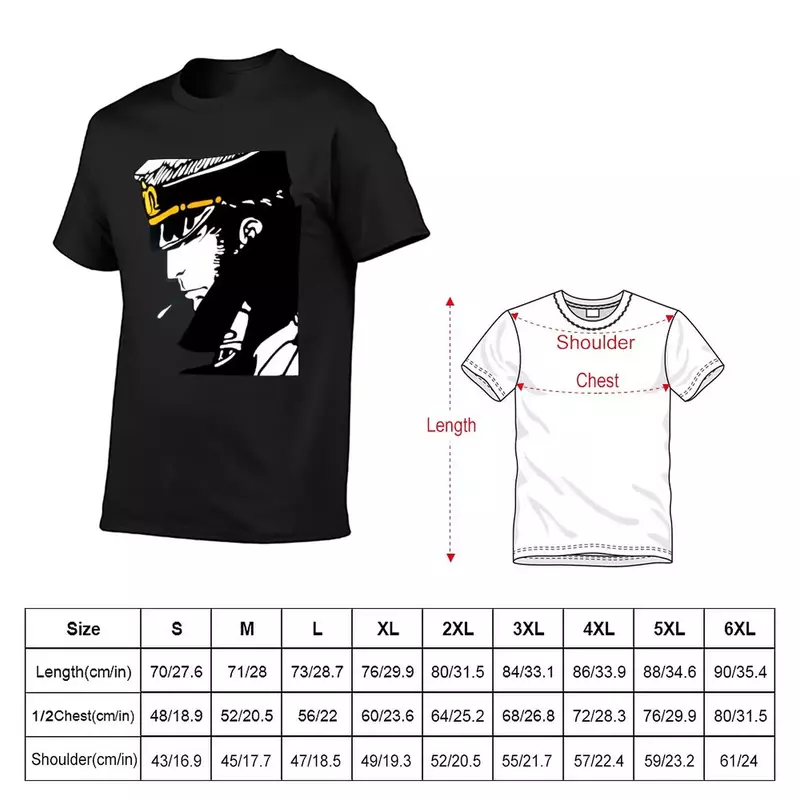 Camiseta de manga corta para hombre, camisa con estampado de Corto Maltés, ropa de campeón