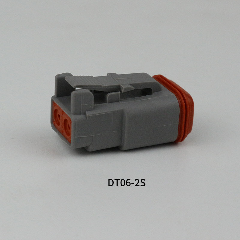 DEUTSCH-conectores electrónicos automotrices, gris, 2 agujeros, DT06-2S