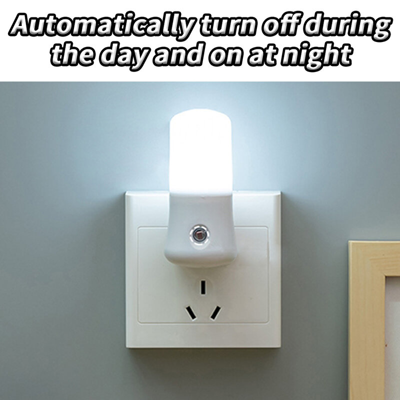 ไฟกลางคืน LED หรี่แสงได้เสียบเข้ากับผนังสมาร์ท lampu tidur พลบค่ำถึงรุ่งอรุณ lampu tidur ไฟกลางคืนสำหรับผู้สูงอายุเด็กห้องน้ำ