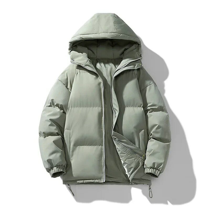 남성용 면 패딩 모피 코트, 푸퍼 피쉬 재킷, 야외 후드 재킷, 캐주얼 바람막이, 두껍고 따뜻한 재킷, 겨울 신상