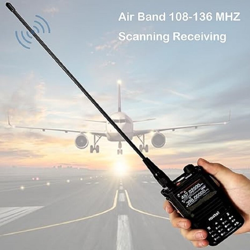 Antenna a frusta flessibile Air Aviation Band 108-136Mhz per Radtel Rt-490 Rt-470X Rt-830 Rt-850 Rt-890 Rt-470 Rt-420 e altro