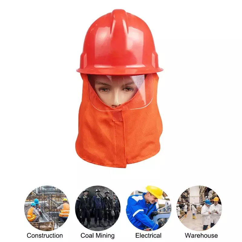 Противопожарный шлем с огнеупорной изоляцией, термостойкая шаль из поликарбоната, с защитой от царапин, защитный шлем для пожарных, жесткая шляпа