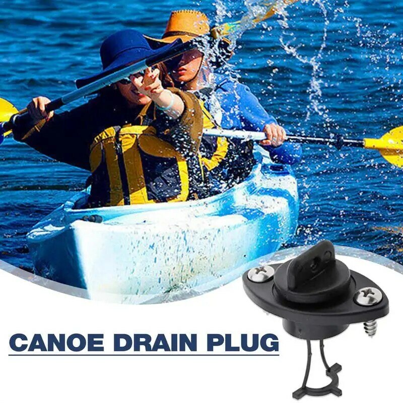 Canoe steker penguras Kayak lubang colokan untuk Aksesori Kano penyumbat saluran benang drainase multifungsi perahu Oval