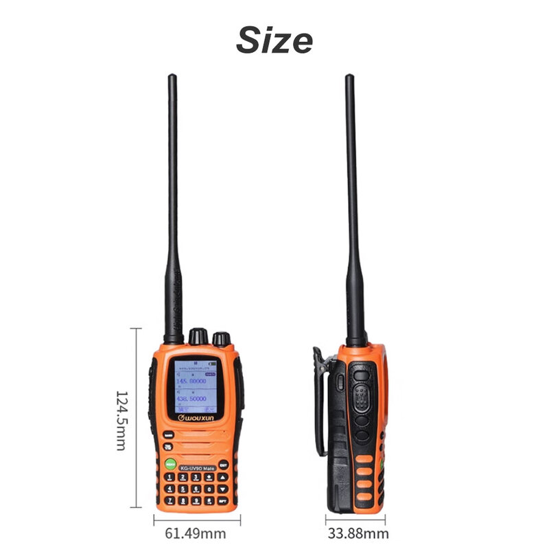 Wouxun-rádio amador walkie talkie, cruz banda repetidor, companheiro 7, banda de ar, 10W, poderoso, 3200mAh, atualização, KG-UV9D Plus