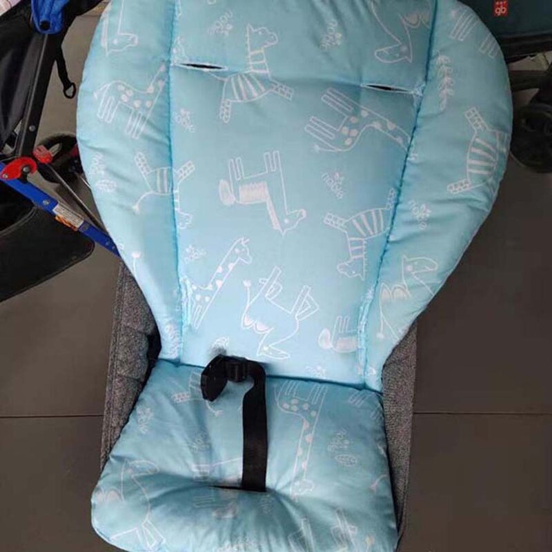Alfombrilla de algodón para silla de bebé, cojín con estampado de animales, alfombrilla de forro para silla alta, accesorios para cochecito