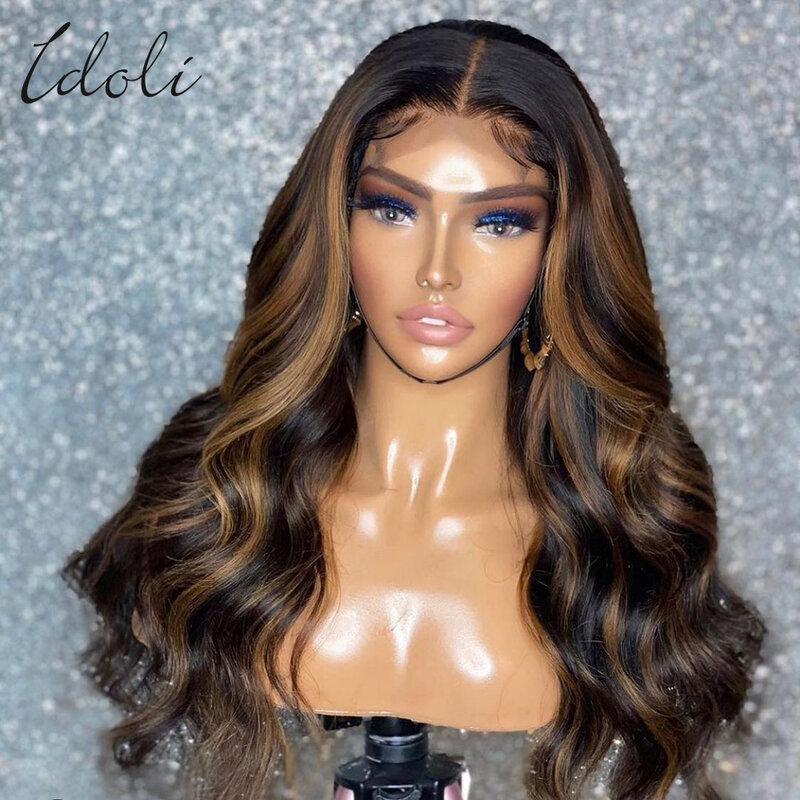 Highlight Wig Human Hair Honey Blonde P2/30 Colored Body Wave 13x6 HD Lace Frontal Wig For Women 13x4 Body Wave Lace Front Wig