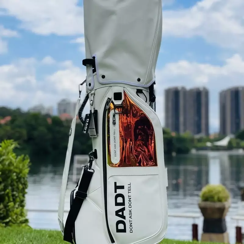 2023 New Korean  Golf Bag White caddy  Bag PU Material Fashion Ultra-Light Golf Stand Bag  골프백