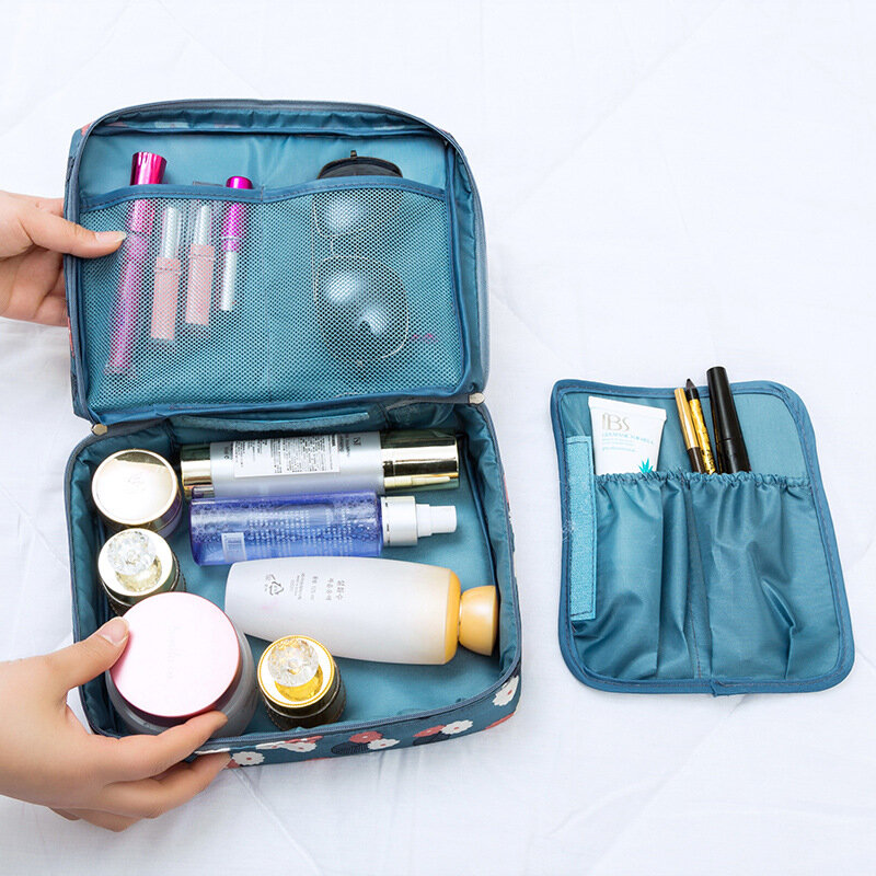 Bolsa de cosméticos de viaje multifunción al aire libre para mujer, organizador de artículos de tocador, estuches de maquillaje de almacenamiento femeninos impermeables