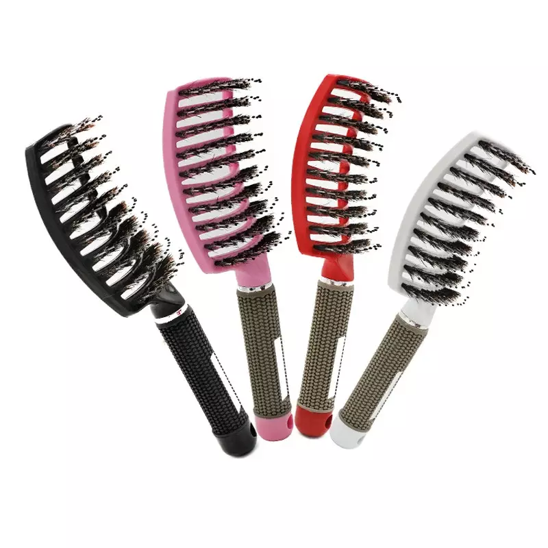 Hair Brush Scalp Massage Comb Hairbrush Bristle Nylon Women Wet Curly Detangle Hair Brush for Salon Hairdressing Styling Tools
