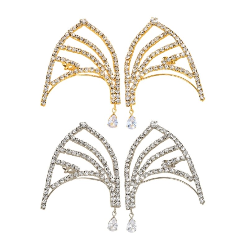 Modne kolczyki kształcie motyla, bez przekłuwania, oświadczenie, biżuteria dla kobiet HXBA
