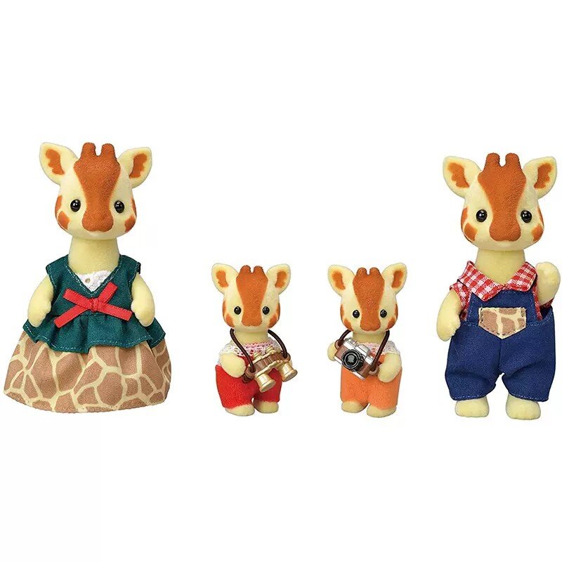 Rodziny Sylvanian nowa rodzina żyraf Highbranch 4 szt. Zabawki zwierzątka lalki prezent dla dziewczynki nowe w pudełku 5639