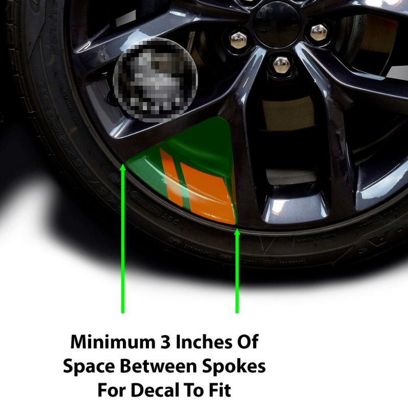 1/4pcs adesivo per auto riflettente cerchione per auto adesivo di avvertimento in vinile Mark Stripe Racing Wheel Hub decalcomanie per adesivo decorativo per auto