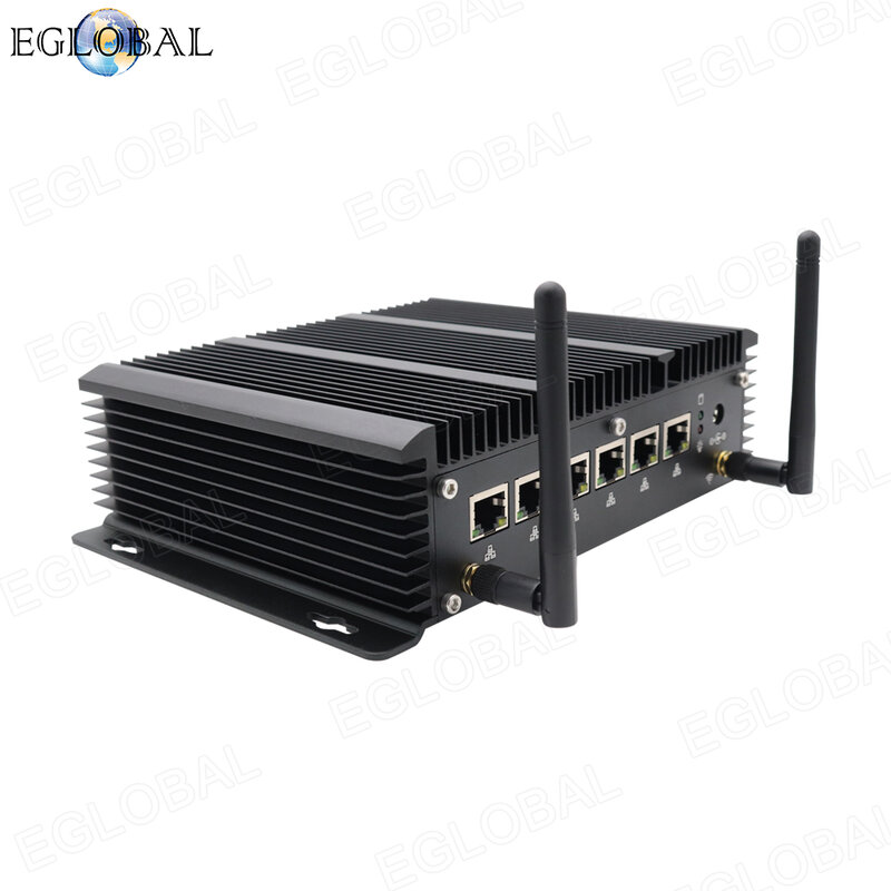 EGLOBAL 10. Bez wentylatora Mini PC 32G RAM 512G SSD komputer stacjonarny Firewall VPN Soft Router 6 LAN przemysłowy cienki komputer kliencki