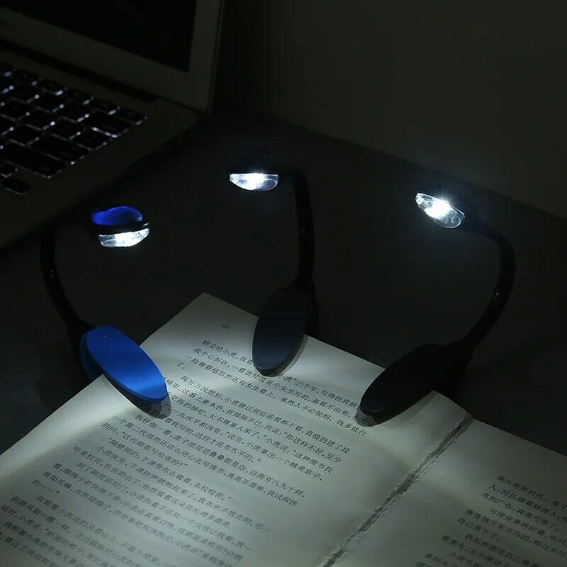 Mini Book Light Flexible Clip-On Bright LED Lamp Light Book Reading Lamp For Travel Bedroom Book Reader Christmas Gifts