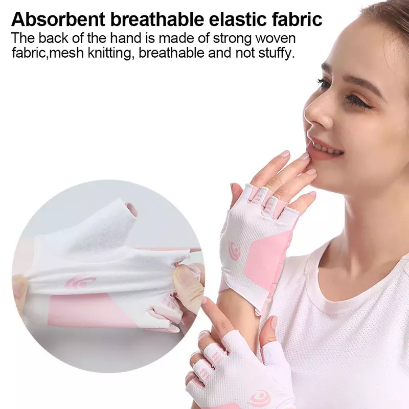 1 Paar leichte atmungsaktive Fitness handschuhe Handfläche verdickt Anti-Rutsch-Anti-Kokon-Lifting Pull-up Reiten Halb finger handschuhe