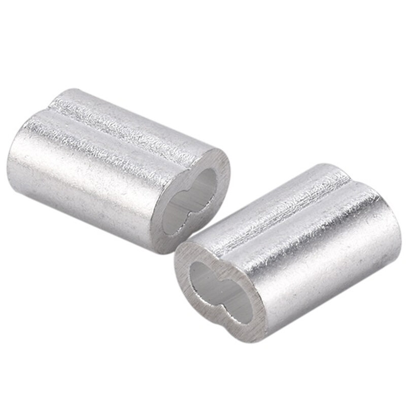 Aluminum Pleated Crimping Sleeve Double Hole 8-Shaped Oval Clamp Wire Rope Clamp