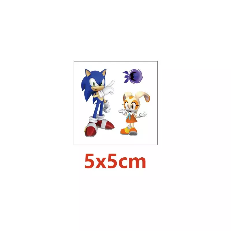 Sonic the Hedgehog Tattoo Stickers for Children, impermeável, durável, imagem de anime, desenhos animados, brinquedos, quente, 20 folhas por conjunto