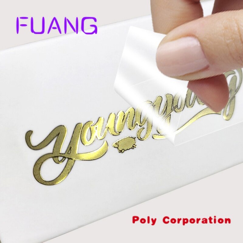 Custom  Custom logo printing stickers uu logo transfer stickers gold foil metal transfer stickers