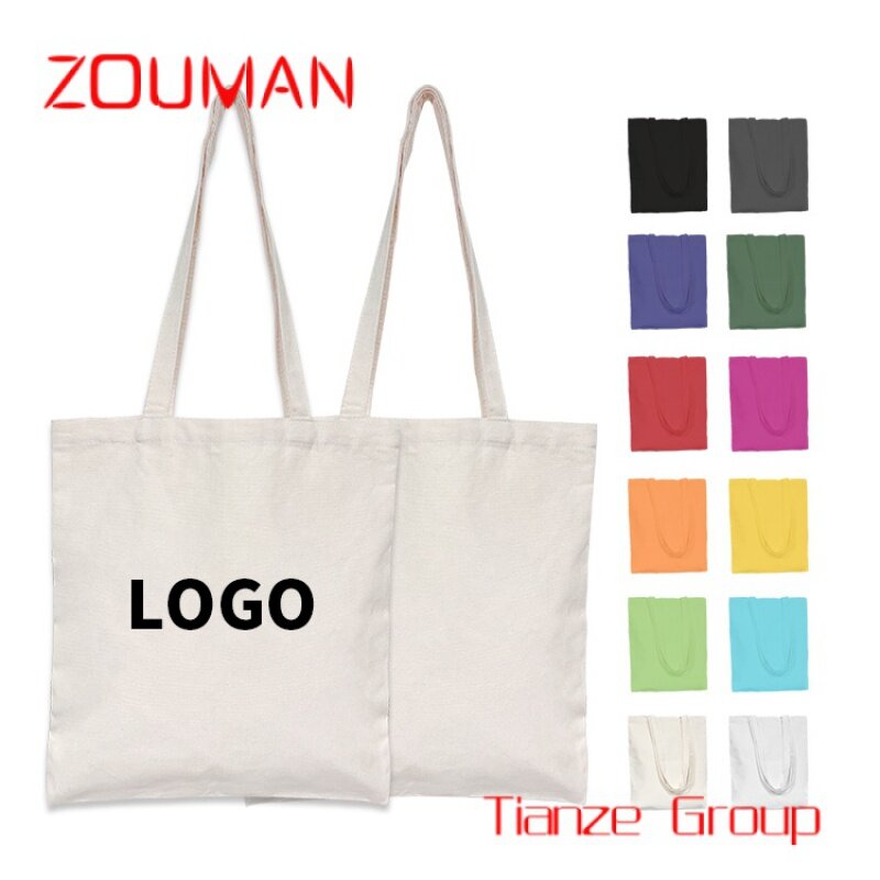 Custom , Custom large Beach gift shopping handle blank sublimation tote custom printed logo ropehandle organic cotton canvas bag