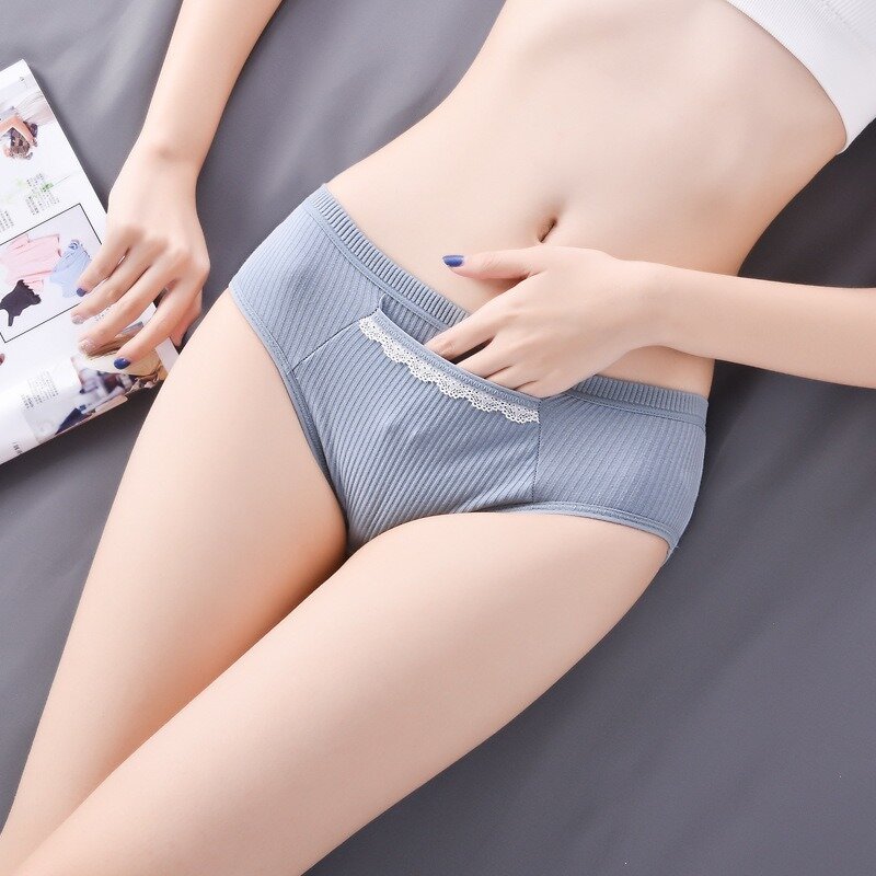 Calcinhas Menstruais Mid-cintura para Mulheres, Plus Size, Roupa Interior Período