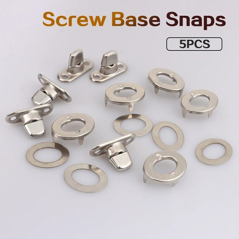 5Sets Screw Base Snaps Turn Button Boat Cover Enclosure Eyelet Canvas Snap Fastener Marine Boat Yacht Fixing