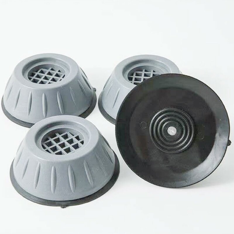 Alfombrilla de protección silenciosa antivibración para lavadora, alfombrilla Universal antideslizante para secador de pies, 4 piezas