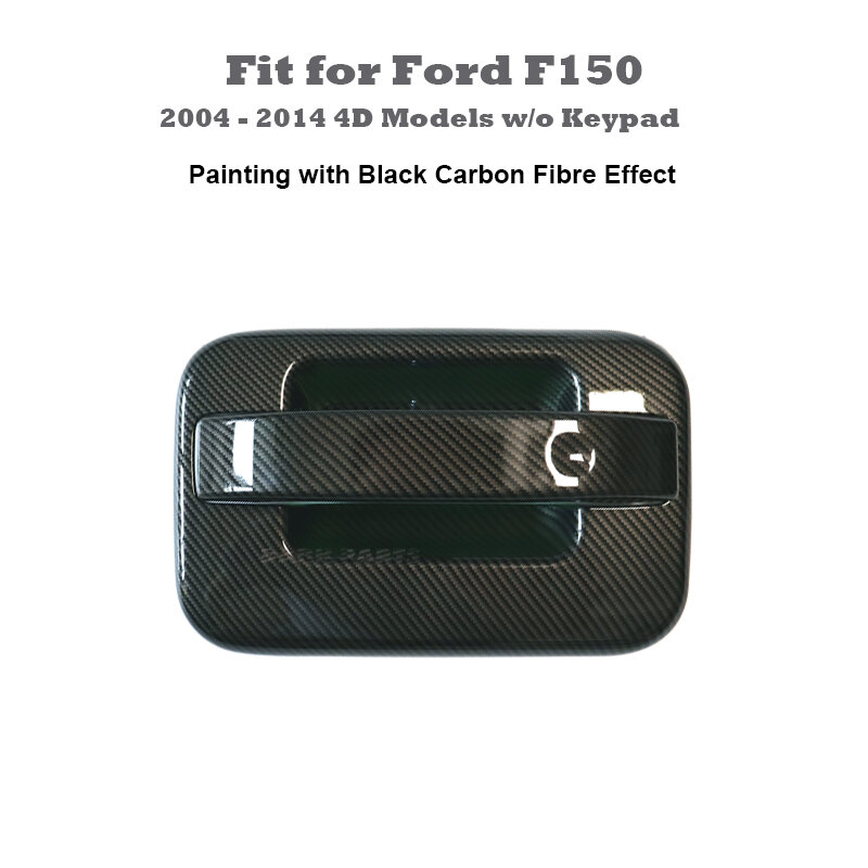 مقبض من ألياف الكربون وأغطية محيطية بقاعدة ، أسود لامع ، فورد F150-نماذج بأربعة أبواب ، 8 Ford F150