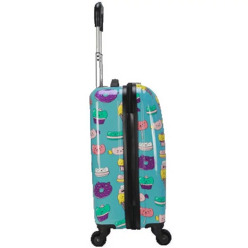18" Hardside Carry on Luggage, Neon Shark