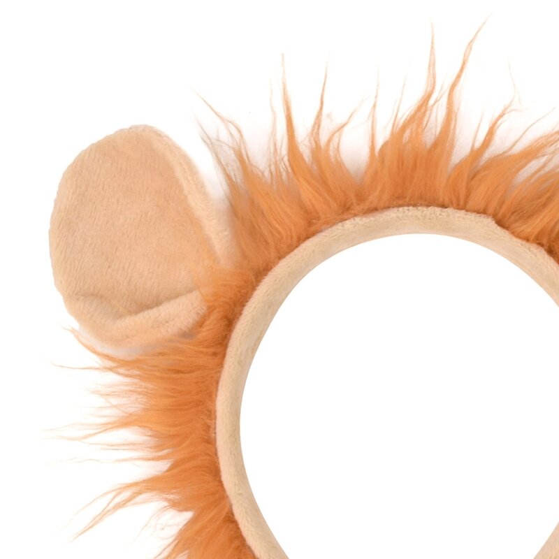 Lion Costume Set Ears Headband Tail Plush Animal Fancy Costume  Accessories for Kids Halloween Cosplay Accessories