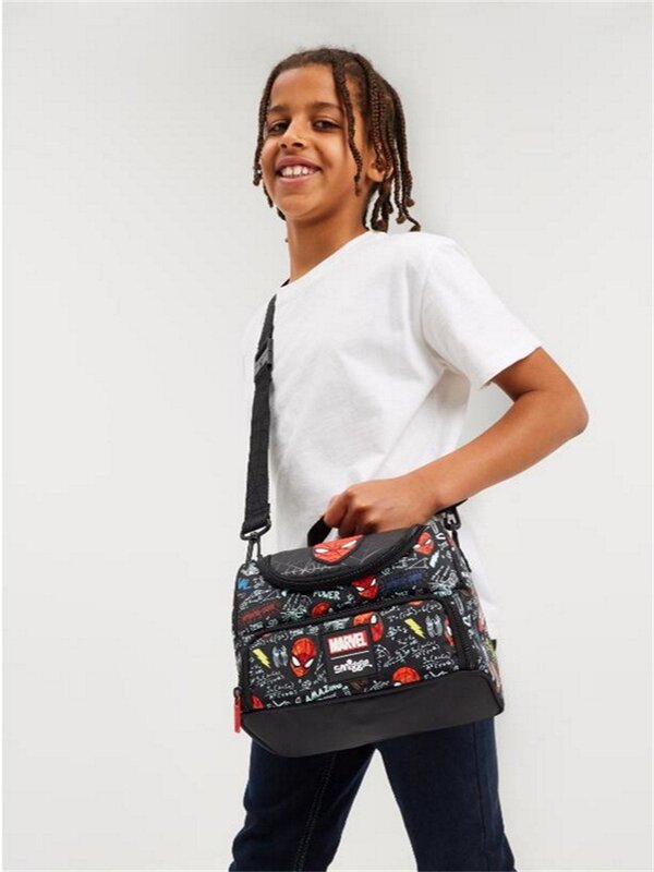 Tas sekolah pria MINISO, tas punggung kapasitas besar, tas gambar kartun putri duyung, tas ransel tarik untuk pelajar sekolah dasar dan sekunder