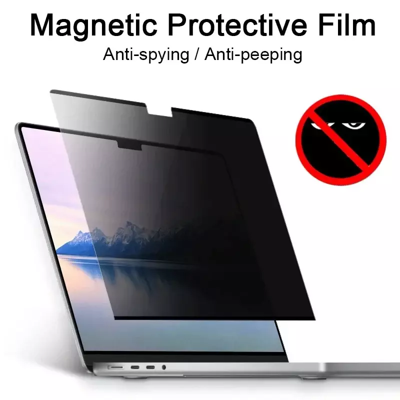 Protector magnético de pantalla de privacidad para Macbook M1 M2 Air, A2337, A2681, A2442, Pro14, 13, 16, A2485, 2023, película antideslumbrante/espía