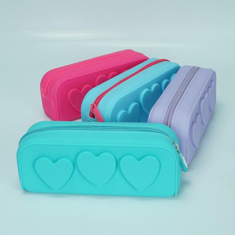 Durevole Mini borsa portaoggetti in Silicone per penna forniture cosmetiche comodo portaspazzole per trucco Touch con manico fornitura per il bagno