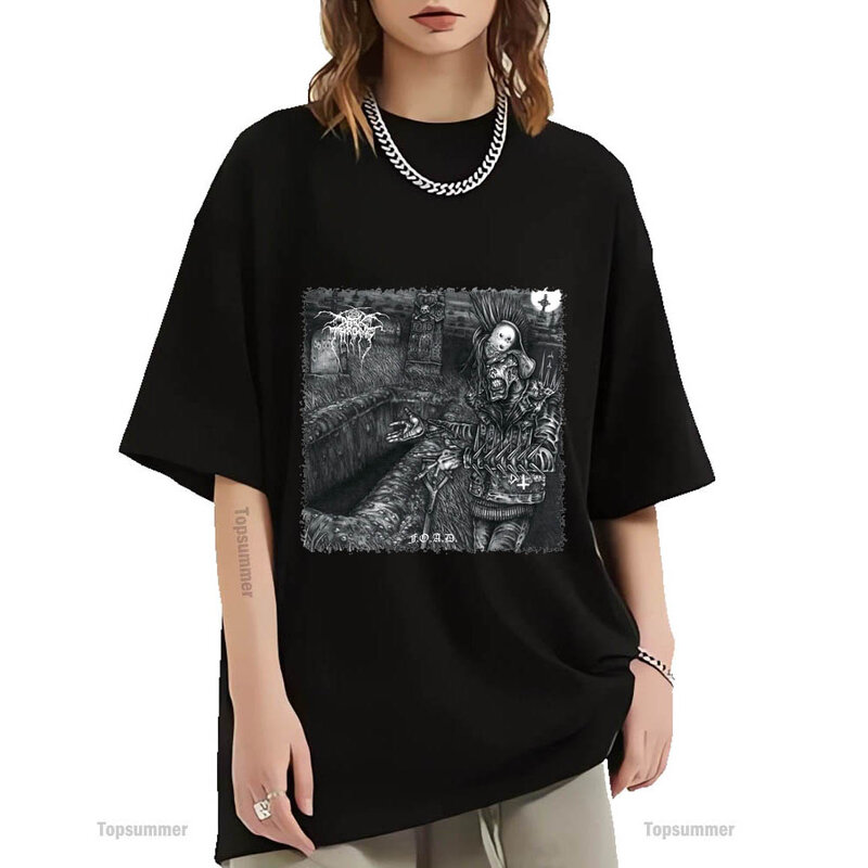 F.o.a.d Album T-Shirt Darkthrone Tour T-Shirt Vrouw Losse Streetwear Zwarte Tshirt Man Oversized Kleding
