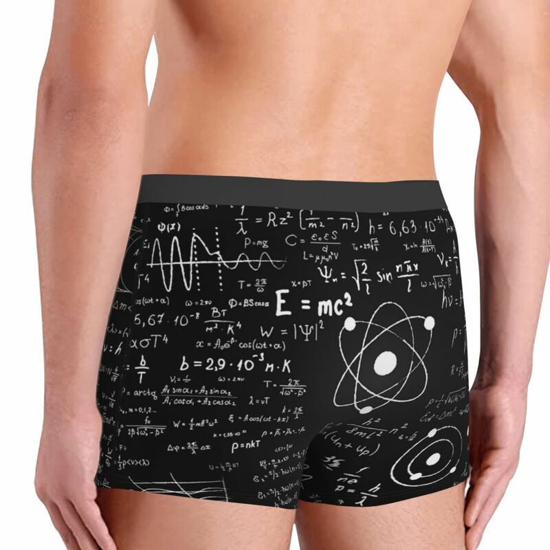 Cuecas Geek Math Boxer para homens, roupa interior altamente respirável, shorts de impressão de alta qualidade, ideia presente Harajuku, professor