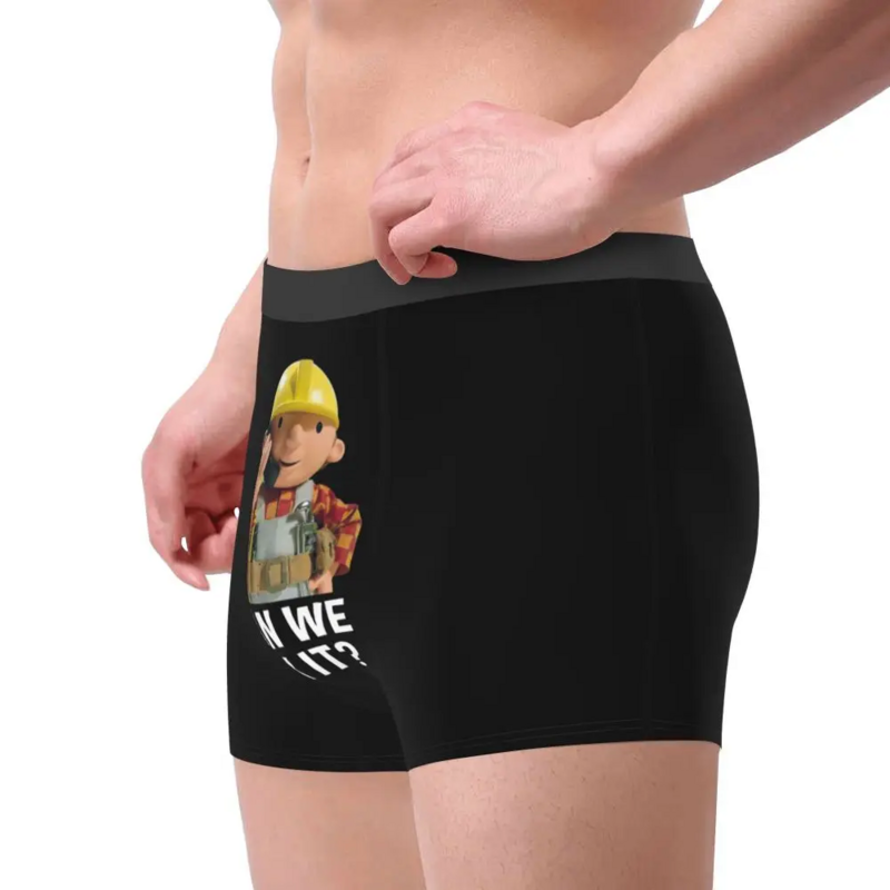 Men Bob The Builder Can We Fix It Underwear Hot Boxer Briefs Shorts Panties Homme Soft Underpants