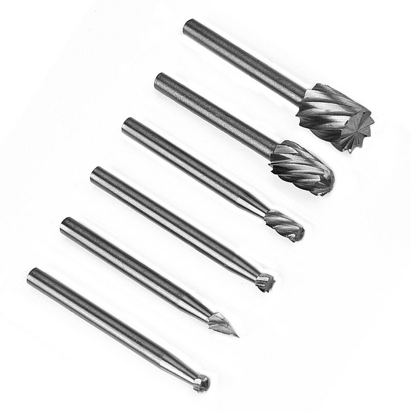 6pcs Rotary Tools Drill Bits Kit 39mm High Speed Steel Milling Cutters For Wood Marble Metal Material Dental Drill Replace Tools