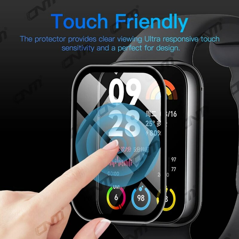 5D Protective Film for Xiaomi Mi Band 8 Pro Screen Protector Anti-scratch Film for Mi Band8 Pro Screen Protector (Not Glass)