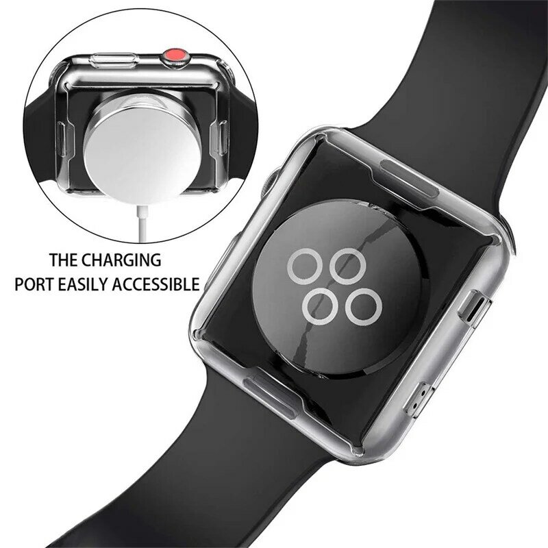 Pellicola salvaschermo per Apple Watch Case 9 8 45mm 41mm 44MM 40MM 42mm Full TPU Cover accessori iwatch series 7 SE 6 5 4 3